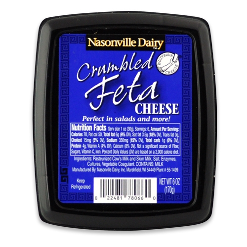 Plain/Traditional Feta Cheese Crumbles
