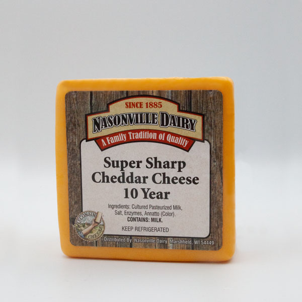 Super Sharp Cheddar Cheese Aged 10 Years