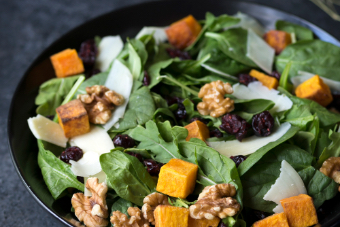 autumn green salad plate