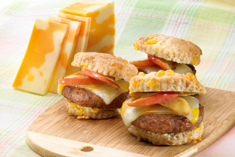 biscuits with sausage apples and cheddar